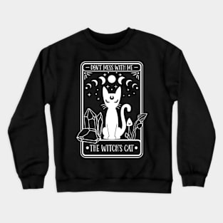 Witch cat tarot card Crewneck Sweatshirt